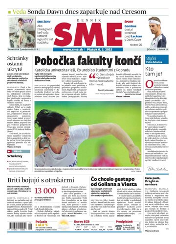 Obálka e-magazínu SME 6.3.2015