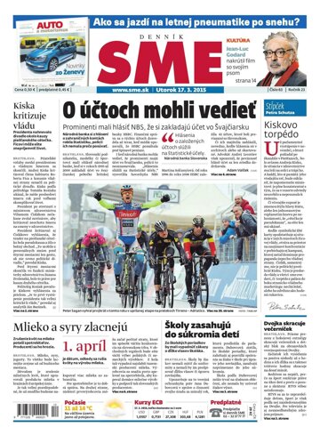 Obálka e-magazínu SME 17.3.2015