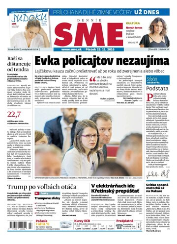 Obálka e-magazínu SME 25.11.2016