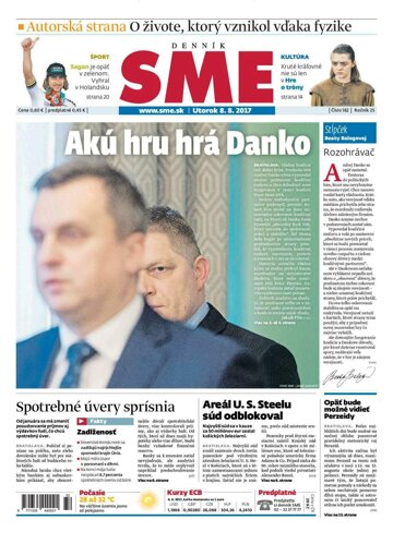 Obálka e-magazínu SME 8.8.2017