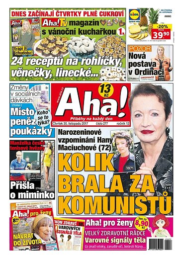 Obálka e-magazínu AHA! 30.11.2017