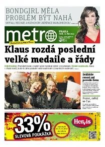 Obálka e-magazínu deník METRO 26.10.2012