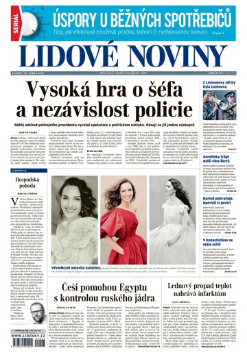 Obálka e-magazínu Lidové noviny 10.1.2022