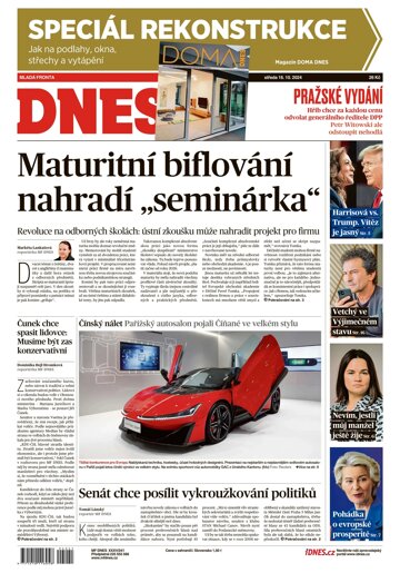 Obálka e-magazínu MF Dnes 16.10.2024