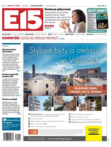 Obálka e-magazínu E15 21.2.2018