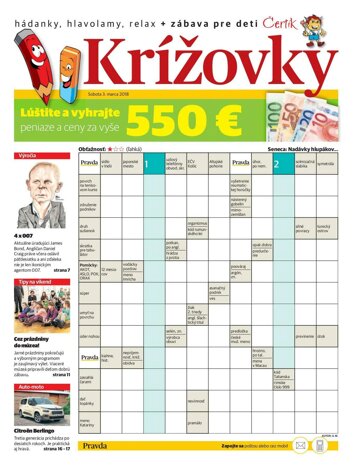 Obálka e-magazínu Krížovky 3. 3. 2018