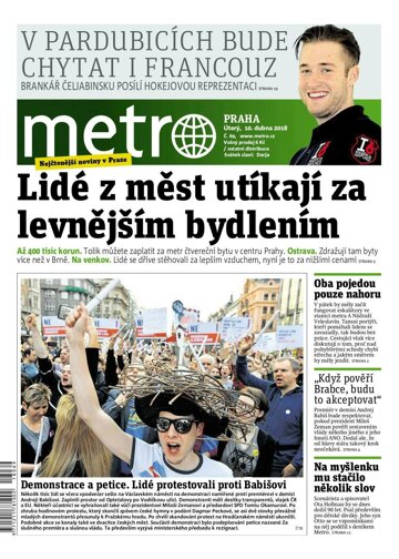 Obálka e-magazínu deník METRO 10.4.2018