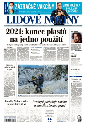 Obálka e-magazínu Lidové noviny 2.1.2021