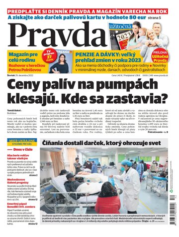 Obálka e-magazínu Pravda 29. 12. 2022