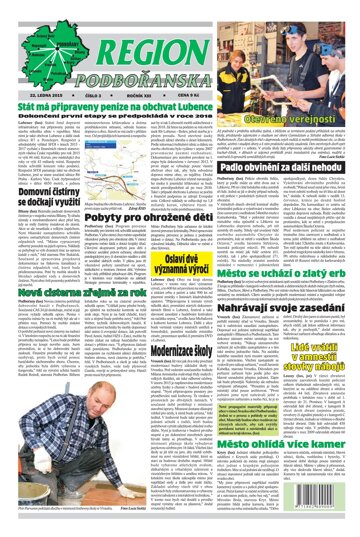 Obálka e-magazínu Region Podbořanska 3/2015