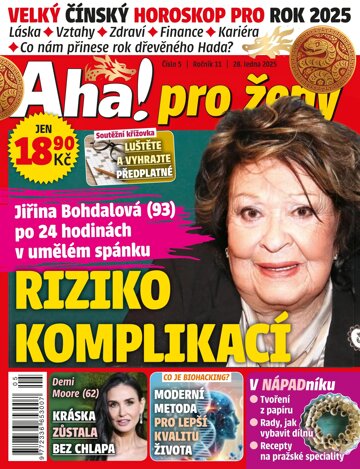 Obálka e-magazínu AHA! pro ženy 5/2025