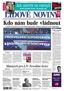 Obálka e-magazínu Lidové noviny 25.10.2013