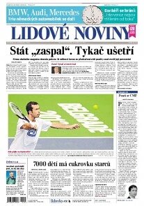 Obálka e-magazínu Lidové noviny 14.11.2013