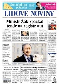 Obálka e-magazínu Lidové noviny 23.1.2014