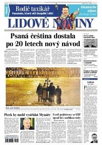 Obálka e-magazínu Lidové noviny 25.1.2014