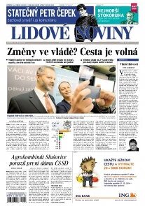 Obálka e-magazínu Lidové noviny 20.10.2014