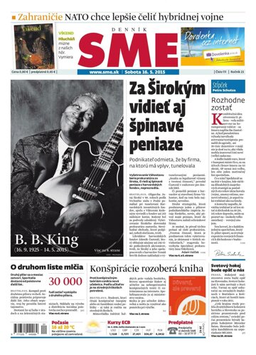 Obálka e-magazínu SME 16.5.2015