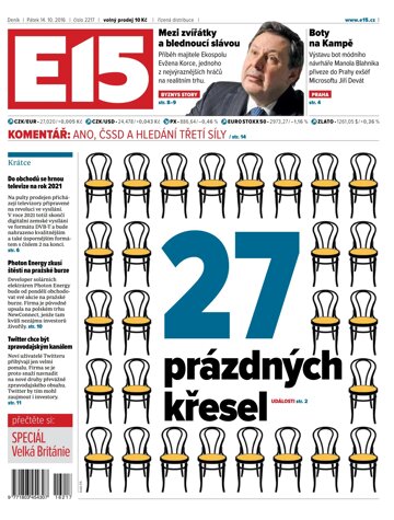 Obálka e-magazínu E15 14.10.2016