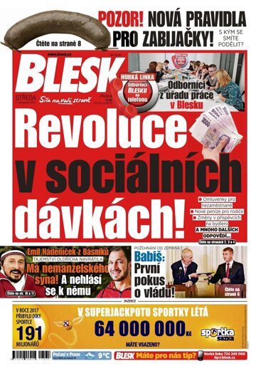 Obálka e-magazínu Blesk 1.11.2017