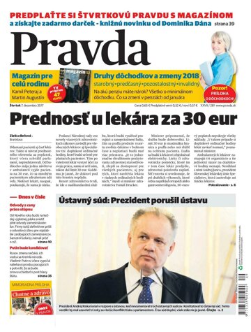 Obálka e-magazínu Pravda 7.12.2017