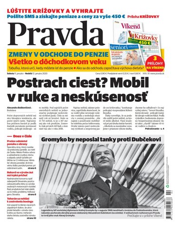 Obálka e-magazínu Pravda 11. 1. 2020