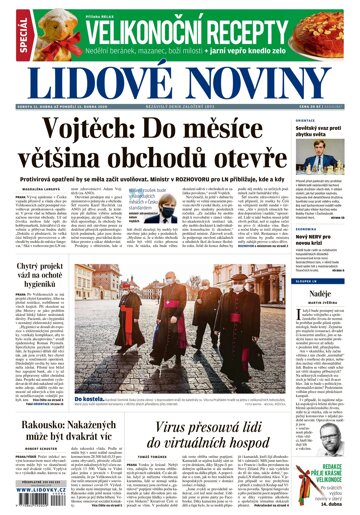 Obálka e-magazínu Lidové noviny 11.4.2020