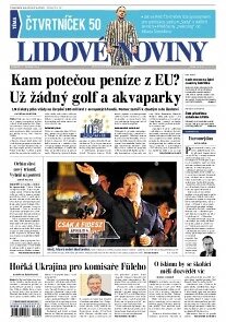 Obálka e-magazínu Lidové noviny 7.4.2014