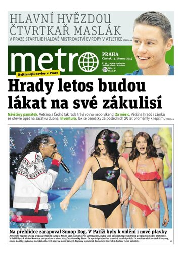 Obálka e-magazínu deník METRO 5.3.2015