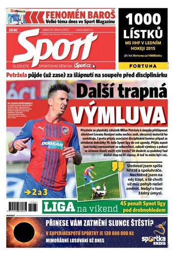 Obálka e-magazínu Sport 20.3.2015