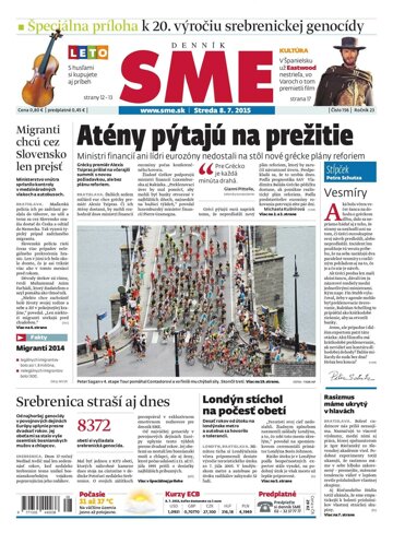 Obálka e-magazínu SME 8.7.2015