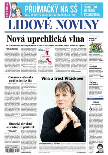 Obálka e-magazínu Lidové noviny 23.2.2016