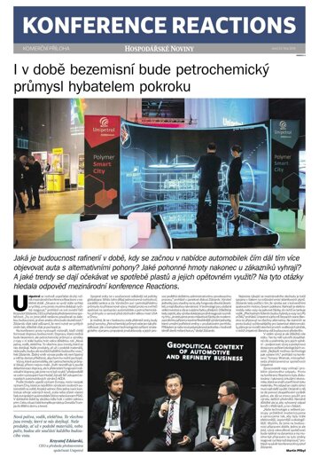 Obálka e-magazínu Hospodářské noviny - příloha 204 - 23.10.2018 příloha Konference Reactions