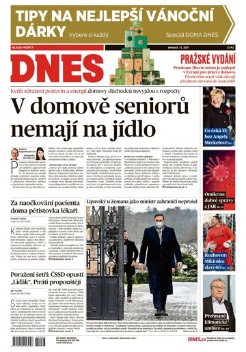 Obálka e-magazínu MF Dnes 8.12.2021