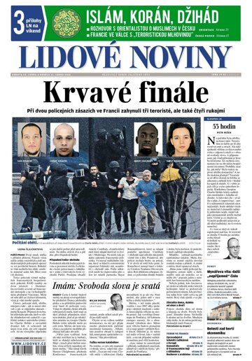 Obálka e-magazínu Lidové noviny 10.1.2015