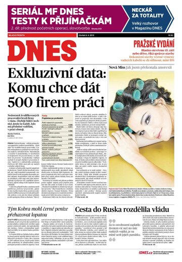 Obálka e-magazínu MF Dnes 9.4.2015