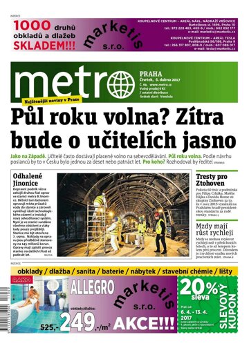 Obálka e-magazínu deník METRO 6.4.2017