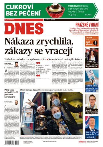 Obálka e-magazínu MF Dnes 14.12.2020