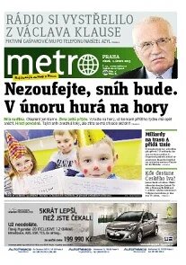 Obálka e-magazínu deník METRO 1.2.2013