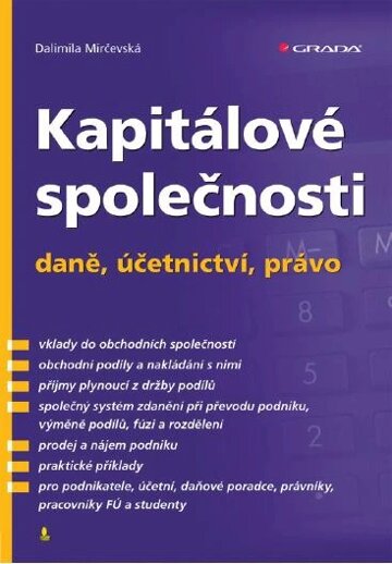 Obálka knihy Kapitálové společnosti - daně, účetnictví, právo