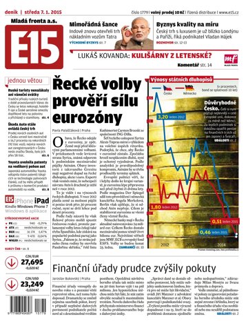 Obálka e-magazínu E15 7.1.2015