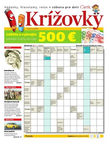 Obálka e-magazínu Krížovky 11. 7. 2015