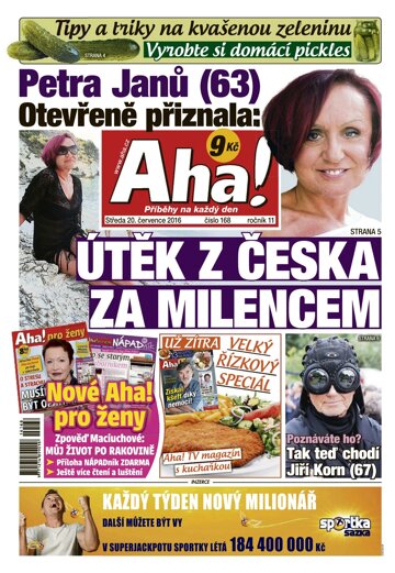 Obálka e-magazínu AHA! 20.7.2016