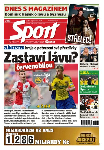 Obálka e-magazínu Sport 2.12.2016