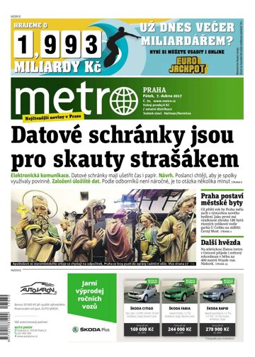 Obálka e-magazínu deník METRO 7.4.2017