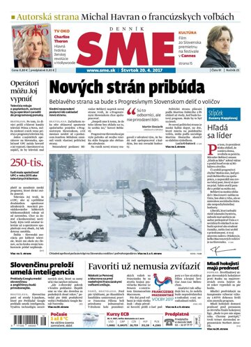 Obálka e-magazínu SME 20.4.2017