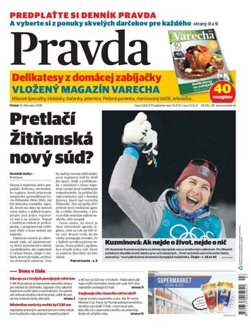 Obálka e-magazínu Pravda 16.2.2018