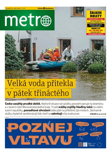 Obálka e-magazínu deník METRO 16.9.2024