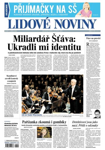 Obálka e-magazínu Lidové noviny 5.1.2016