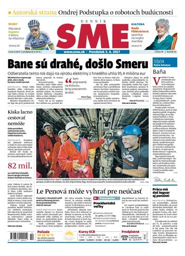 Obálka e-magazínu SME 3.4.2017