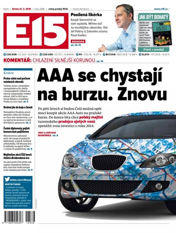 Obálka e-magazínu E15 21.3.2018